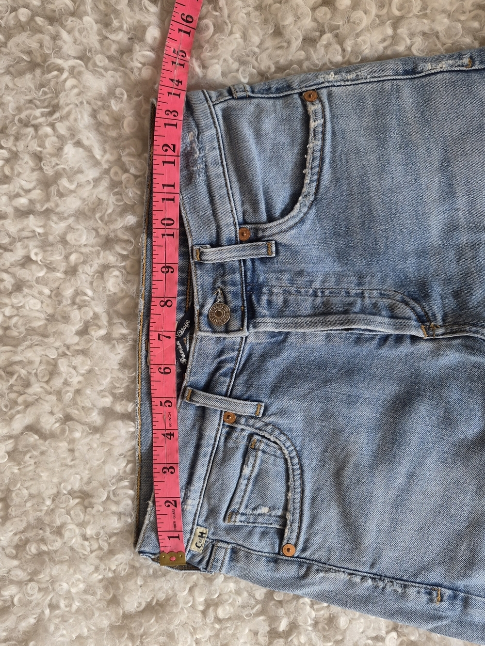 Citizens of Humanity Emerson Slim Boyfriend Jeans Light Wash Distressed Grunge - Picture 15 of 16